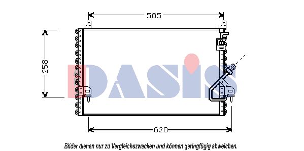 AKS DASIS Конденсатор, кондиционер 122860N